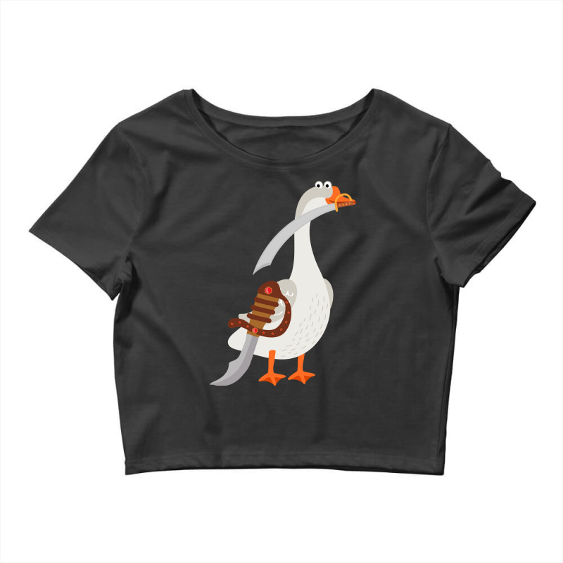 Duck With A Sword Funny 2022 Crop Top by cm-arts | Artistshot