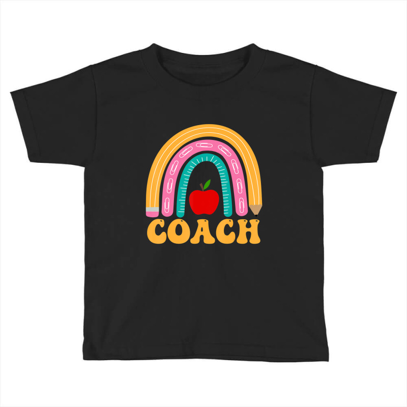 Coach Rainbow Pencil Apple Women Back To School Appreciation Toddler T-shirt by kentuckykonpha9 | Artistshot