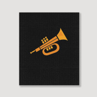 Vector Trumpet Illustration Portrait Canvas Print | Artistshot