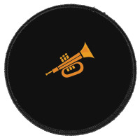 Vector Trumpet Illustration Round Patch | Artistshot