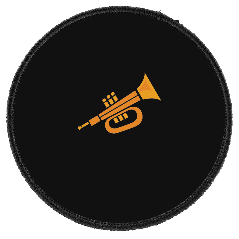 Vector Trumpet Illustration Round Patch | Artistshot