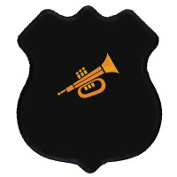 Vector Trumpet Illustration Shield Patch | Artistshot