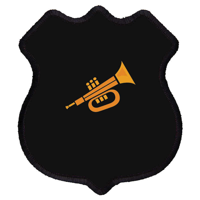 Vector Trumpet Illustration Shield Patch | Artistshot