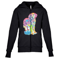 Golden Retriever Youth Zipper Hoodie | Artistshot