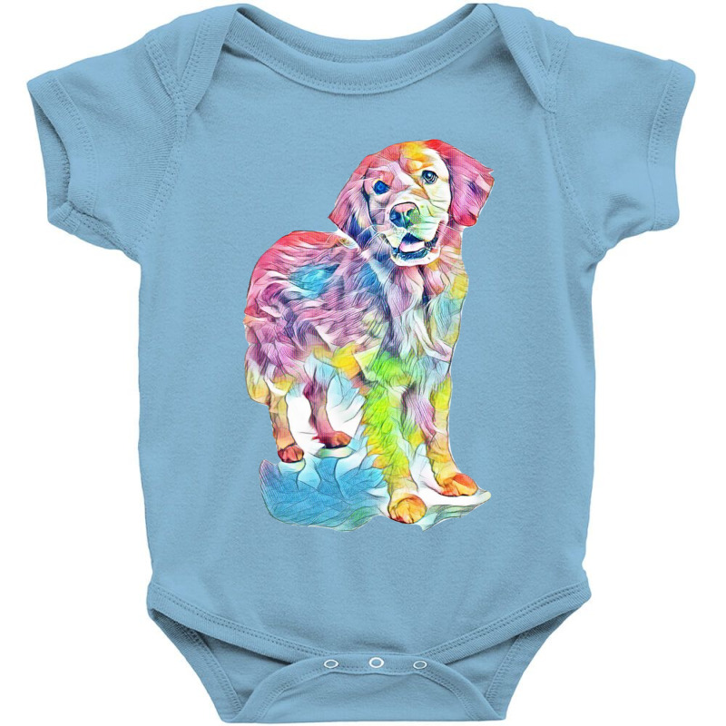 Golden Retriever Baby Bodysuit by Kemnabi | Artistshot