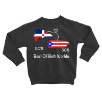 Half Puerto Rican Half Dominican Flag Map Combined Pr Rd T Shirt Toddler Sweatshirt | Artistshot