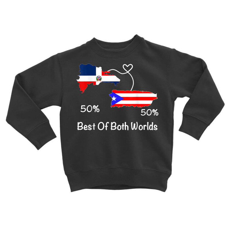 Half Puerto Rican Half Dominican Flag Map Combined Pr Rd T Shirt Toddler Sweatshirt by cm-arts | Artistshot