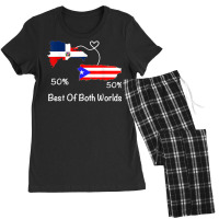 Half Puerto Rican Half Dominican Flag Map Combined Pr Rd T Shirt Women's Pajamas Set | Artistshot