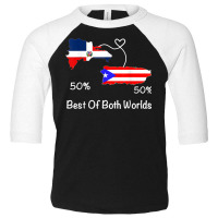 Half Puerto Rican Half Dominican Flag Map Combined Pr Rd T Shirt Toddler 3/4 Sleeve Tee | Artistshot