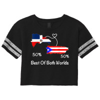 Half Puerto Rican Half Dominican Flag Map Combined Pr Rd T Shirt Scorecard Crop Tee | Artistshot