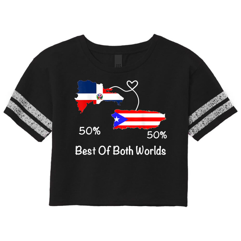 Half Puerto Rican Half Dominican Flag Map Combined Pr Rd T Shirt Scorecard Crop Tee by cm-arts | Artistshot