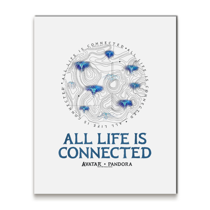 Avatar All Life Is Connected Pandora Grid T Shirt Metal Print Vertical | Artistshot