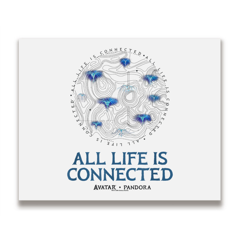 Avatar All Life Is Connected Pandora Grid T Shirt Metal Print Horizontal | Artistshot