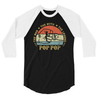 Pop Pop   Gif For Pop Pop Grandpa Fahers Day Gif 3/4 Sleeve Shirt | Artistshot