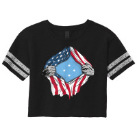 Micronesian American Blood Inside Me   Country Flags T Shirt Scorecard Crop Tee | Artistshot