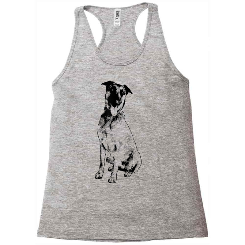 Belgian Malinois Dog Breed Tongue Out Belgian Shepherd Funny T Shirt Racerback Tank by cm-arts | Artistshot