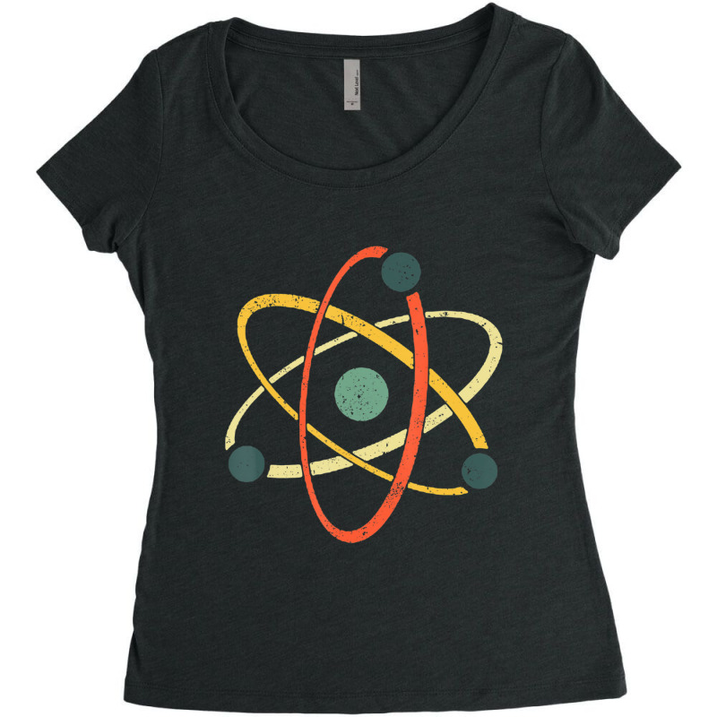 Cool Atom Art Men Women Biology Physics Chemistry Teacher Women's Triblend Scoop T-shirt by kentuckykonpha9 | Artistshot