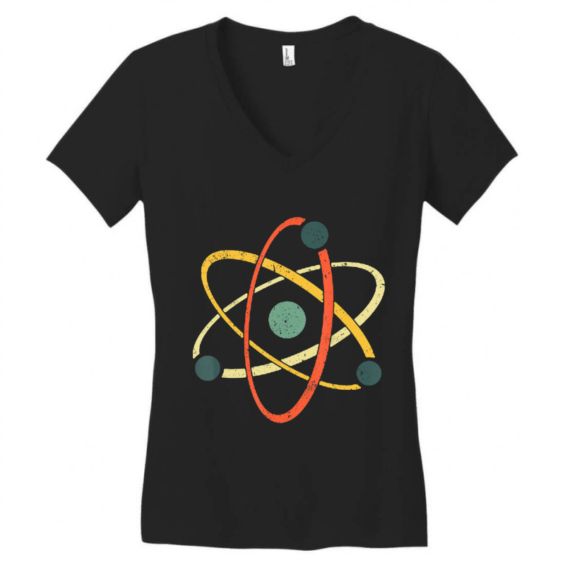 Cool Atom Art Men Women Biology Physics Chemistry Teacher Women's V-Neck T-Shirt by kentuckykonpha9 | Artistshot