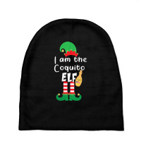 Womens Coquito Elf Funny Puerto Rico Matching Christmas Bilingual V Ne Baby Beanies | Artistshot