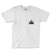 Aligator Snapping Turtle Vaporwave Landscape Reptile Lover T Shirt Pocket T-shirt | Artistshot