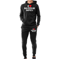 Funny I Love British Boys I Red Heart British Boys Britain T Shirt Hoodie & Jogger Set | Artistshot