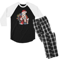 Christmas Santa Claus Men's 3/4 Sleeve Pajama Set | Artistshot