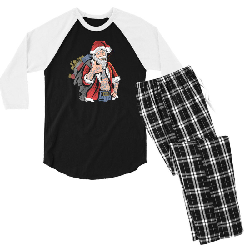 Christmas Santa Claus Men's 3/4 Sleeve Pajama Set | Artistshot