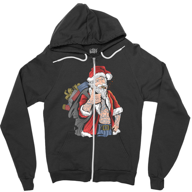 Christmas Santa Claus Zipper Hoodie | Artistshot