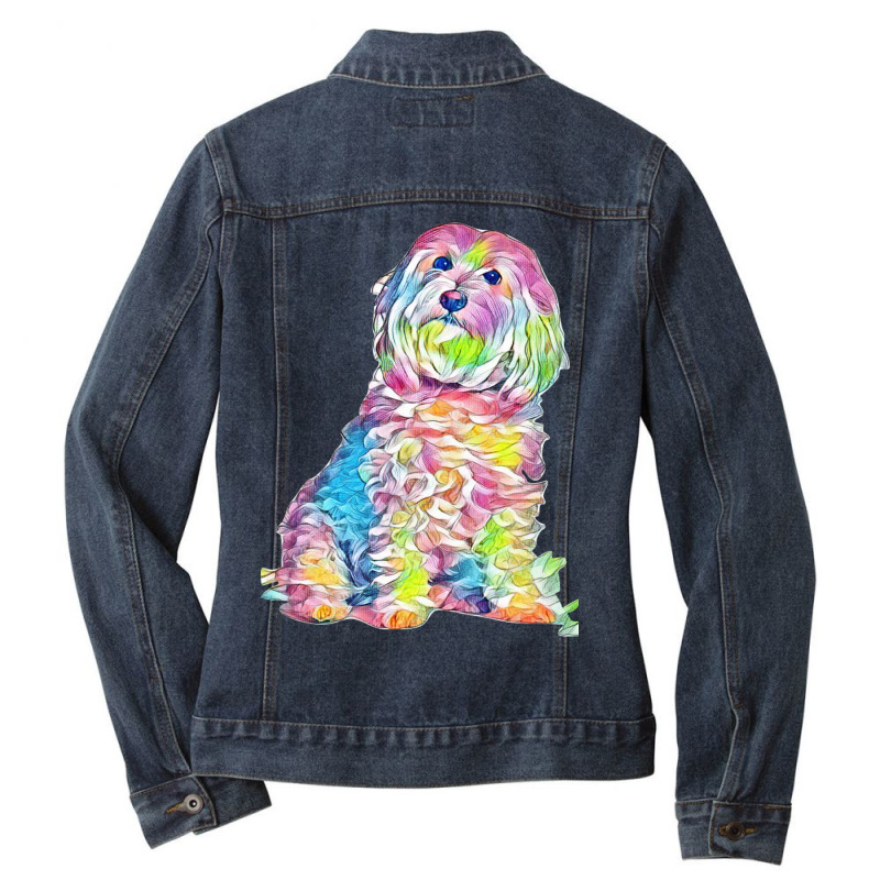 Foxtails In A Dog's Throat Ladies Denim Jacket by Kemnabi | Artistshot