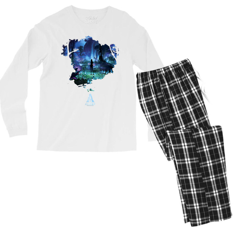 Avatar Pandora At Night Movie Poster T Shirt Men's Long Sleeve Pajama Set | Artistshot