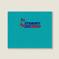 Stormy 2020   Stormy Daniels Anti Trump Landscape Canvas Print | Artistshot