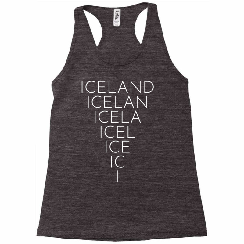 Iceland Inverted Triangle Word Art   Icelandic Souvenir Pullover Hoodi Racerback Tank by cm-arts | Artistshot