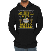 Deck Halls Matzo Funny Hanukkah Ugly Christmas Quote Gift Lightweight Hoodie | Artistshot