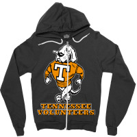 Vintage Tennessee Vols Mascot - Front And Back Design Zipper Hoodie | Artistshot