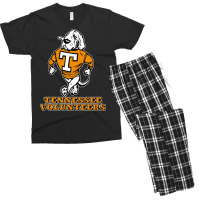 Vintage Tennessee Vols Mascot - Front And Back Design Men's T-shirt Pajama Set | Artistshot