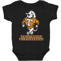 Vintage Tennessee Vols Mascot - Front And Back Design Baby Bodysuit | Artistshot