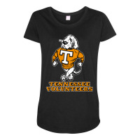 Vintage Tennessee Vols Mascot - Front And Back Design Maternity Scoop Neck T-shirt | Artistshot