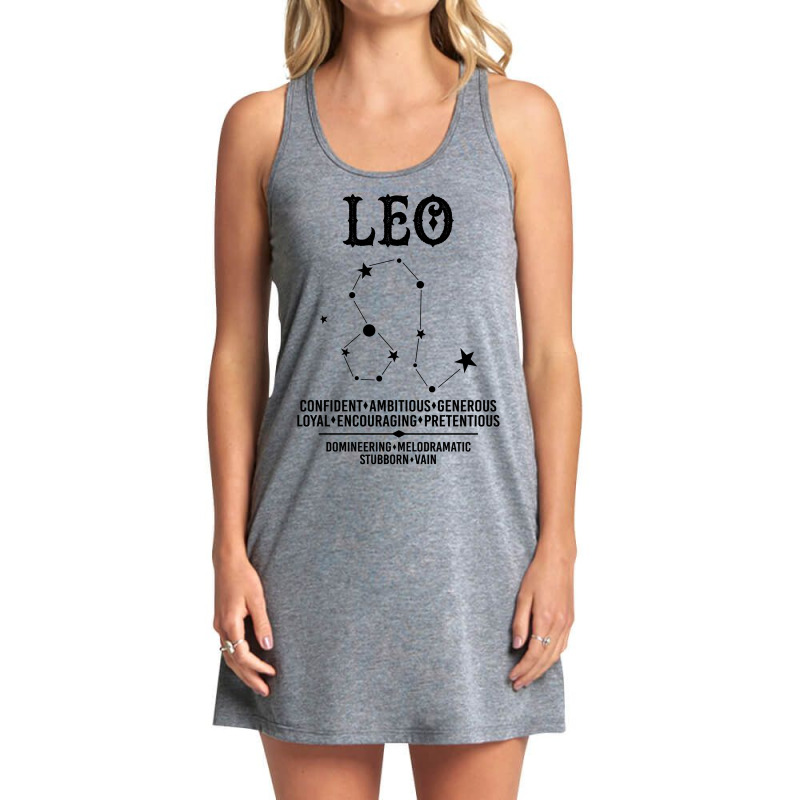 Leo Zodiac Sign Tank Dress | Artistshot