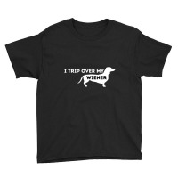 I Trip Over My Wiener Dachshund Lover Badger Dog Youth Tee | Artistshot