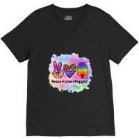 Peace Love Poppin Anti Stress Simply 1 V-neck Tee | Artistshot