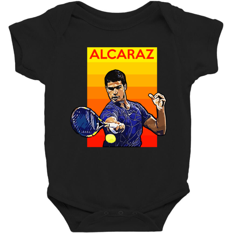 Carlos Alcaraz Tennis Champion Baby Bodysuit by cm-arts | Artistshot