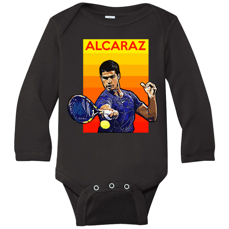 Carlos Alcaraz Tennis Champion Long Sleeve Baby Bodysuit by cm-arts | Artistshot