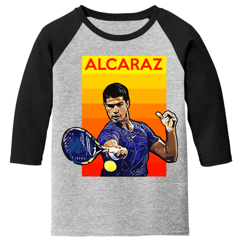 Carlos Alcaraz Tennis Champion Youth 3/4 Sleeve by cm-arts | Artistshot