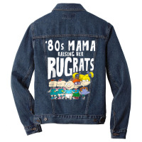 Mademark X Rugrats 80s Mama Raising Her Rugrats Full Gang Men Denim Jacket | Artistshot