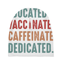 Educated Vaccinated Caffeinated Dedicated Funny Nurse Gift Baby Beanies | Artistshot