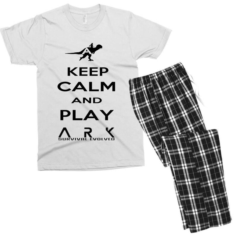 Keep Calm And Play Ark Black 2 Men's T-shirt Pajama Set | Artistshot