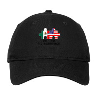 Half American Half Mexican Flag Combined Map Mexico Usa T Shirt Adjustable Cap | Artistshot