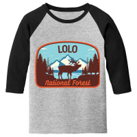 Lolo National Forest, Lolo National Forest Vintage, Lolo National Fore Youth 3/4 Sleeve | Artistshot