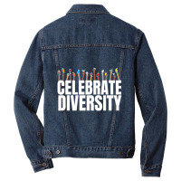 Drinking Shirts Celebrate Diversity For Bartender Men Denim Jacket | Artistshot