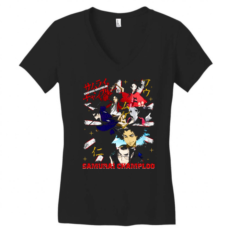 Samurai Champloo, Mugen Poster, Samurai Champloo Vintage, Samurai, Cha Women's V-Neck T-Shirt by SHOPOOOSS | Artistshot